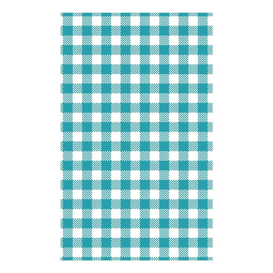 Greaseproof Paper Gingham Teal 310mm • PAS-FK281