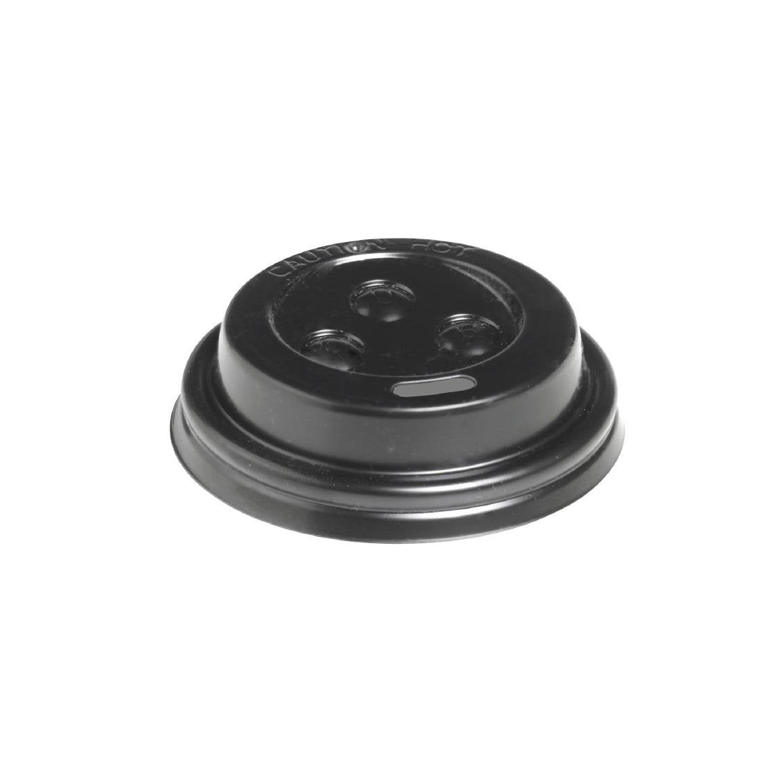 BioPak PS Plastic Lids for BioPak BioCups 63mm Black (Pack of 1000) • PAS-FK388