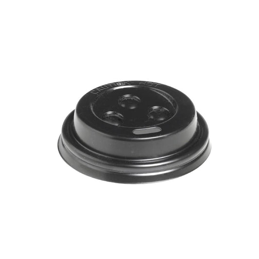 BioPak PS Plastic Lids for BioPak BioCups 63mm Black (Pack of 1000) • PAS-FK388