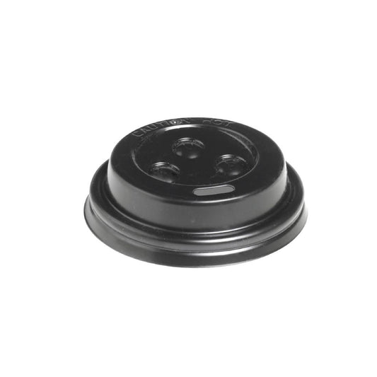 BioPak PS Plastic Lids for BioPak BioCups 63mm Black (1000 Pack) (Pack of 1000) • PAS-FK388