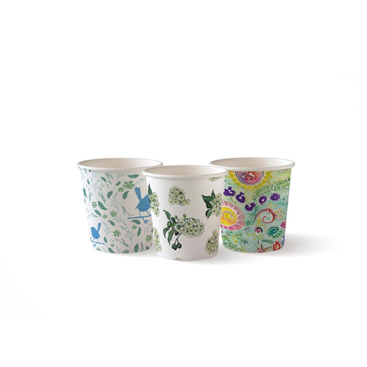 BioPak Art Series Hot BioCups Single Wall 120ml / 4oz (2000 Pack) (Pack of 2000) • PAS-FK394