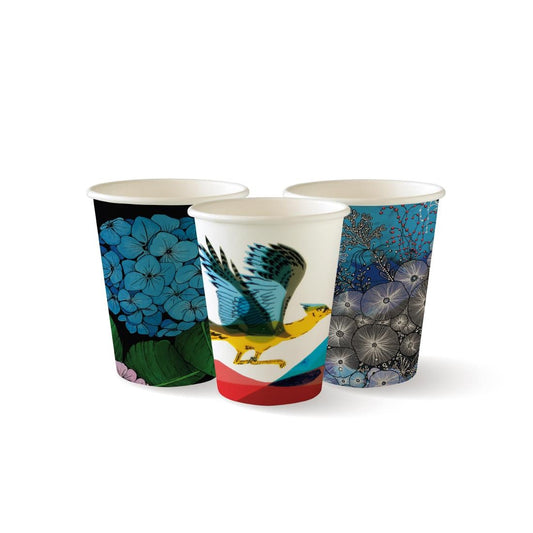BioPak Art Series Hot BioCups Single Wall 280ml / 8oz (1000 Pack) (Pack of 1000) • PAS-FK396