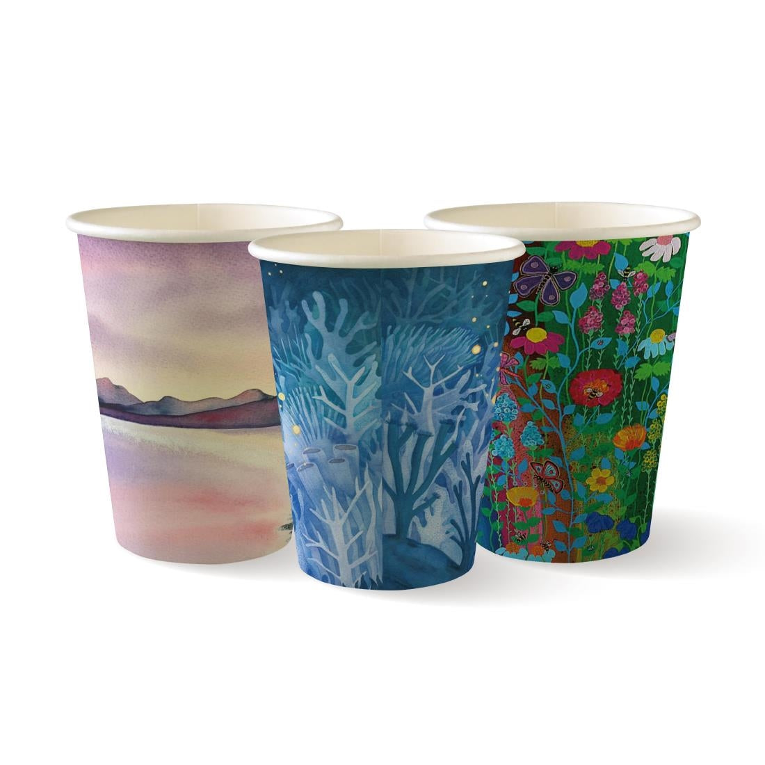 BioPak Art Series Hot BioCups Single Wall 390ml / 12oz (1000 Pack) (Pack of 1000) • PAS-FK399