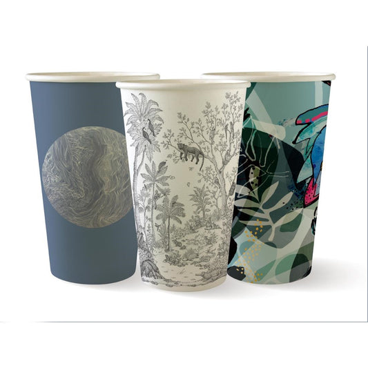 BioPak Art Series Hot BioCups Single Wall 510ml / 16oz (1000 Pack) (Pack of 1000) • PAS-FK400