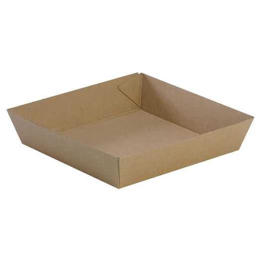 BioPak BioBoard Kraft Paper Food Trays 178 x 178mm (Pack of 240) • PAS-FK539