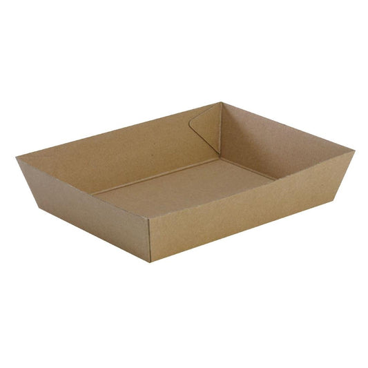 BioPak BioBoard Kraft Paper Food Trays 180 x 134mm (Pack of 250) • PAS-FK540