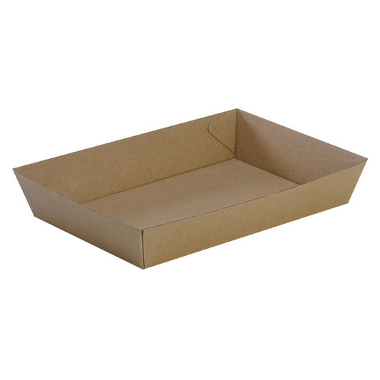 BioPak BioBoard Kraft Paper Food Trays 228 x 152mm (Pack of 250) • PAS-FK541