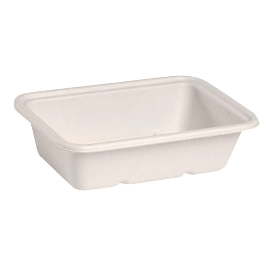 BioPak BioCane Takeaway Bases White - 600ml (500 Pack) (White Colourway | 600ml / 20oz| Pack of 500) • PAS-DU640