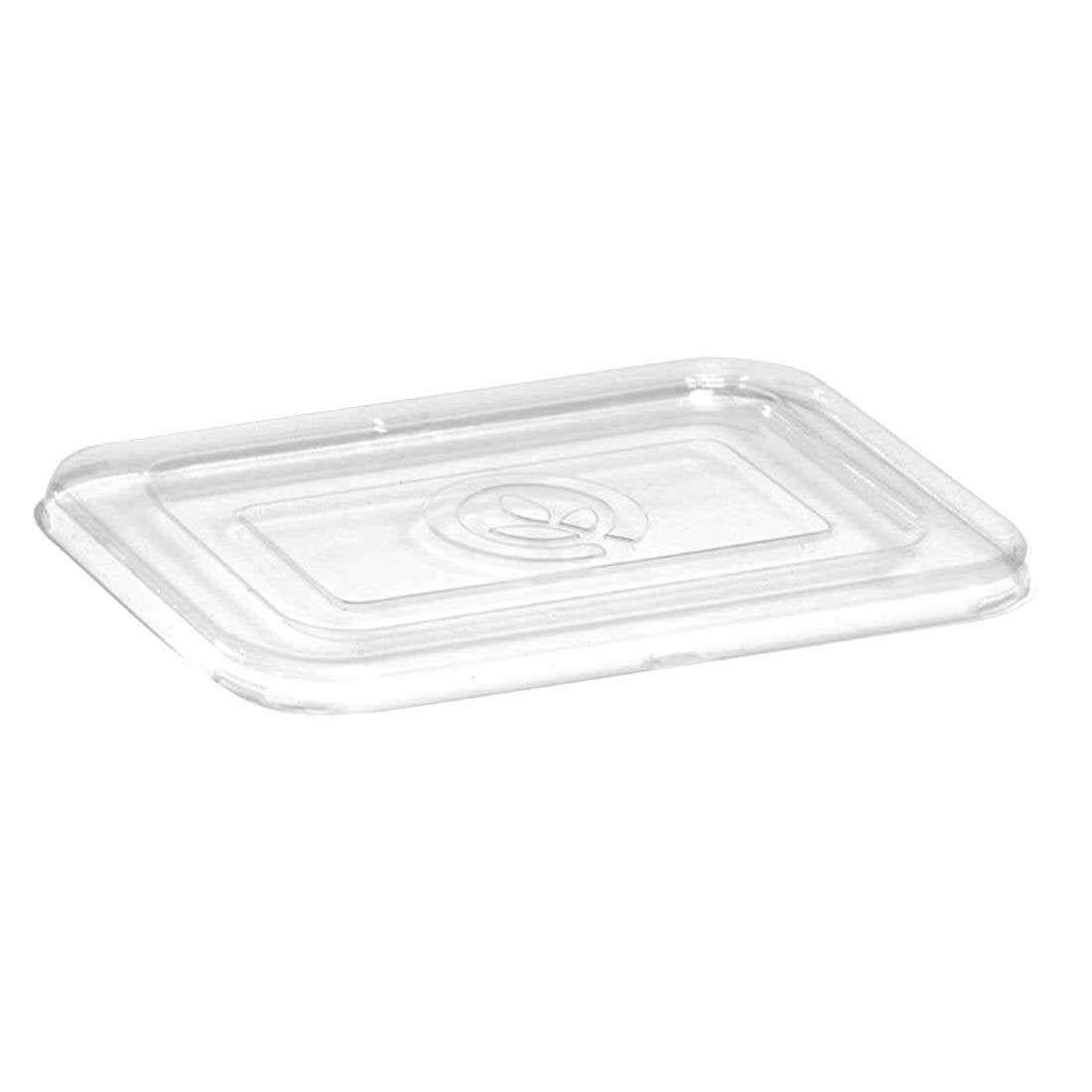 BioPak RPET Lids for BioPak BioCane 500 & 600ml Trays Clear (Pack of 500) • PAS-FK551