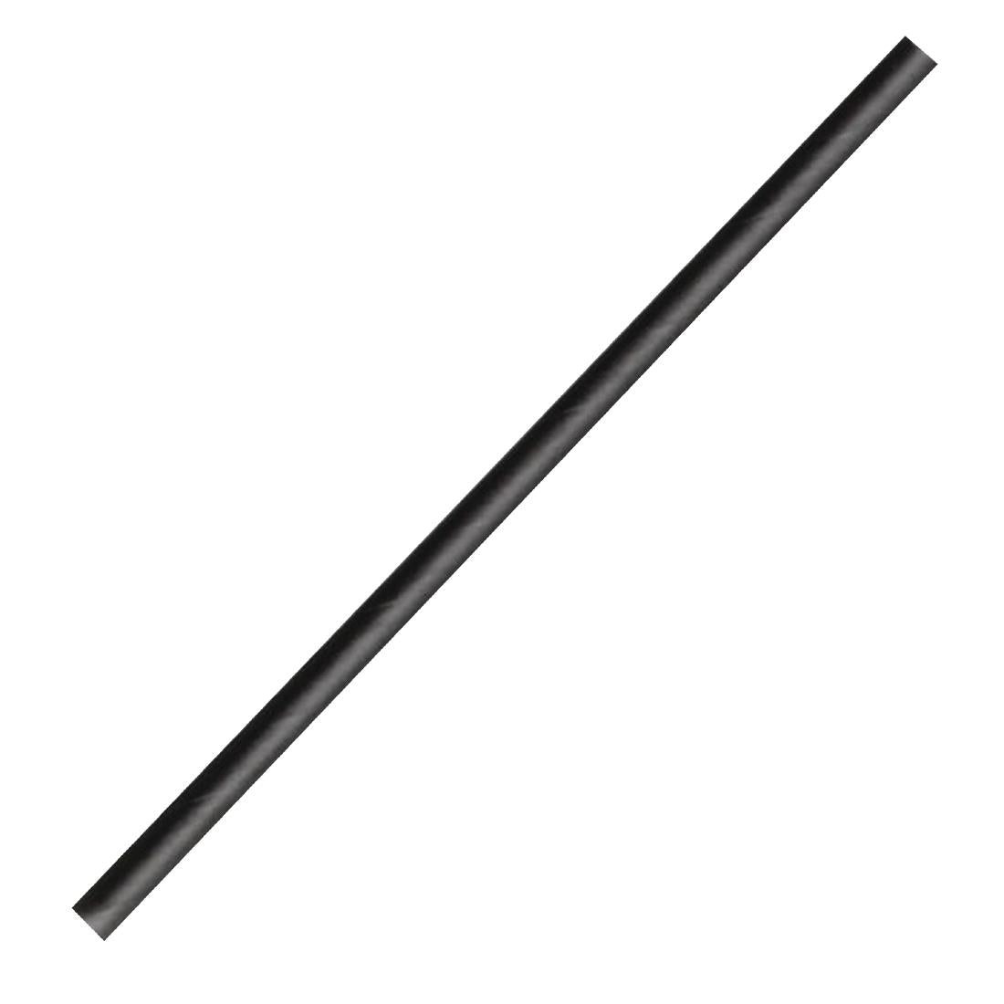 BioPak Compostable Cocktail Paper Straws Black (Pack of 2500) • PAS-FK564