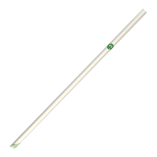 BioPak Compostable Paper Straws White (250 Pack) • PAS-FK568
