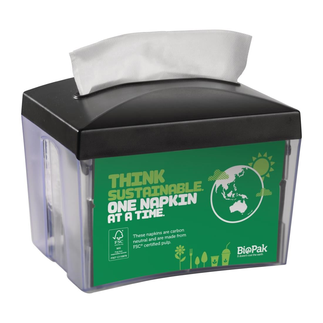 BioPak BioDispenser Tabletop Paper Napkin Dispenser • PAS-FK577