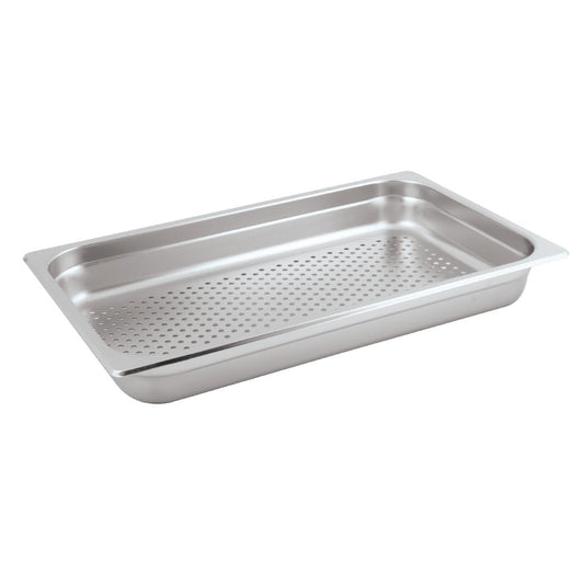 Trenton Stainless Steel 1/1 Perforated Anti Jam Gastronorm Tray 65mm • PAS-FK614
