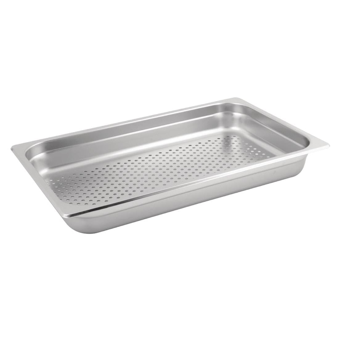 Trenton Stainless Steel 1/1 Perforated Anti Jam Gastronorm Tray 100mm • PAS-FK616