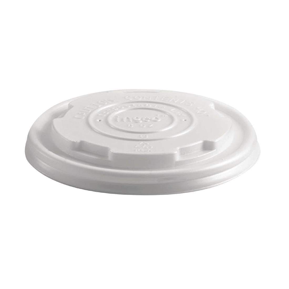 BioPak PLA Lids for BioPak BioBowl 250ml White (Pack of 1000) • PAS-FK645