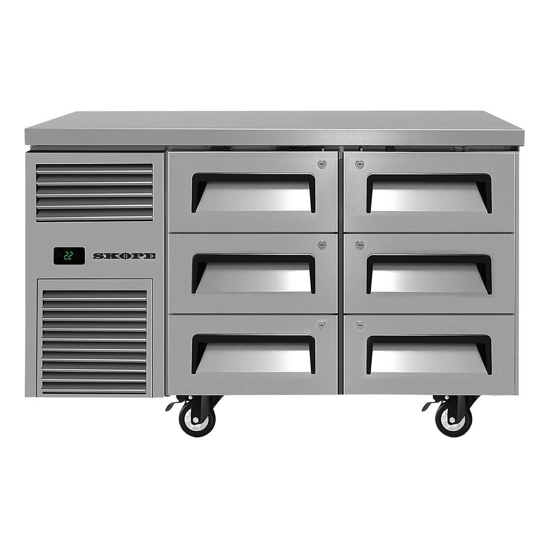 SKOPE ReFlex Six Drawer Underbench Storage Fridge RF7.UBR.2.D6 248Ltr • PAS-FK651-A