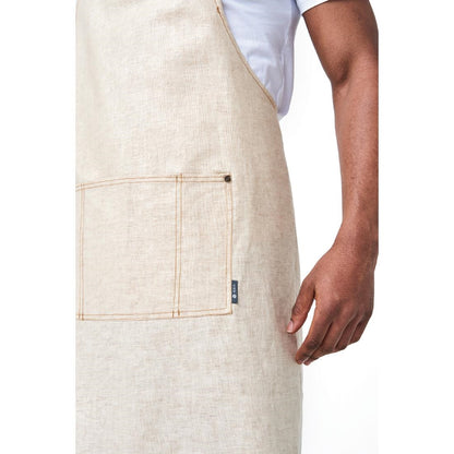 Urbanbar Clementine Linen Bib Apron Natural • PAS-FK673