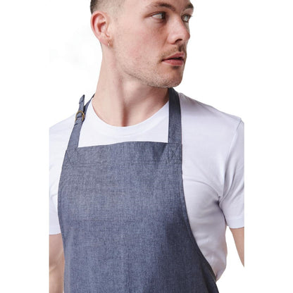 Urbanbar Clementine Linen Bib Apron Chambray • PAS-FK676