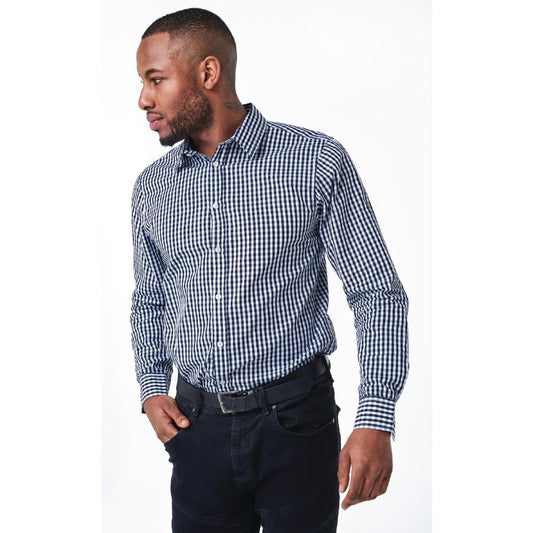 Urbanbar Teddy Men's Gingham Shirt Black • PAS-P_FK714