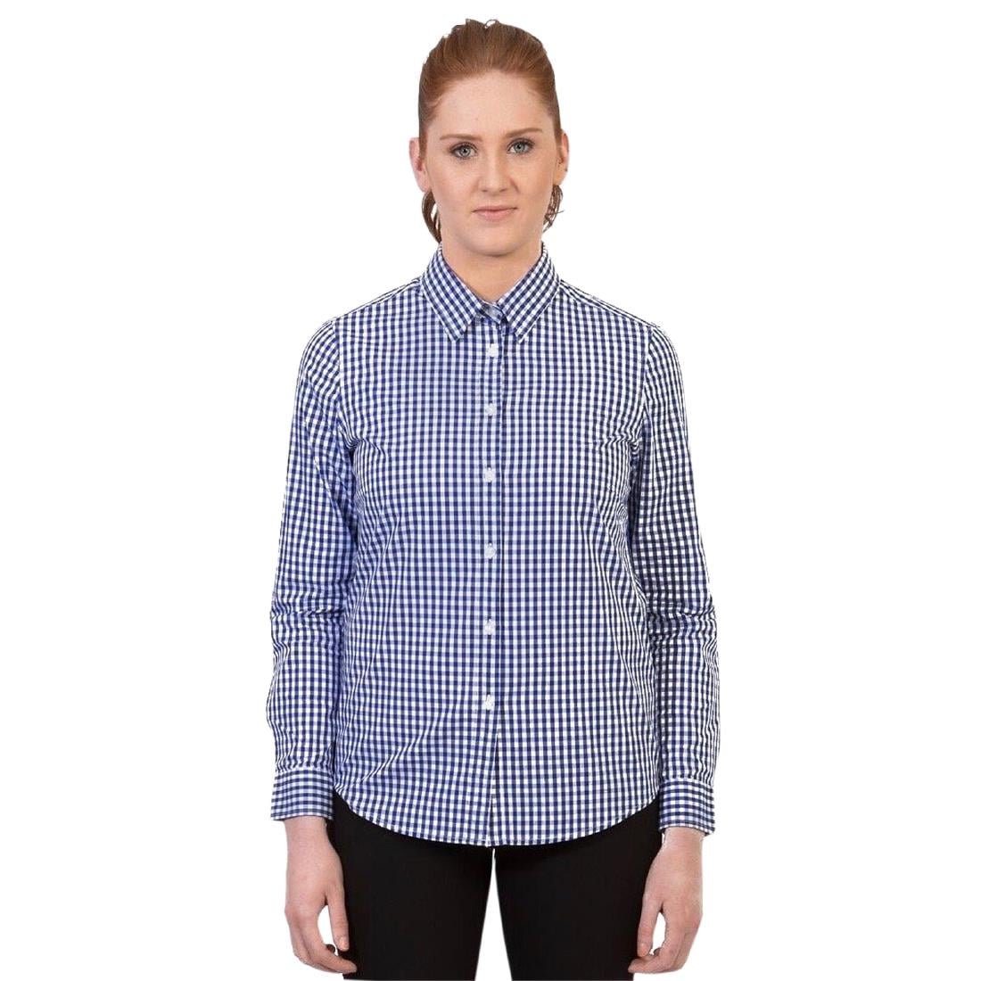 Urbanbar Teddy Women's Gingham Shirt Cobalt XL • PAS-FK719-XL