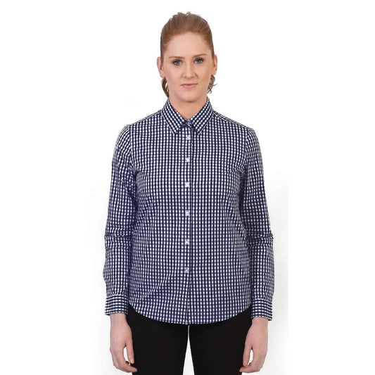 Urbanbar Teddy Women's Gingham Shirt Navy Blue • PAS-P_FK720