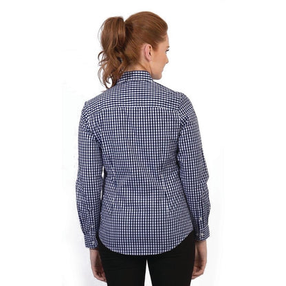 Urbanbar Teddy Women's Gingham Shirt Navy Blue XS • PAS-FK720-XS