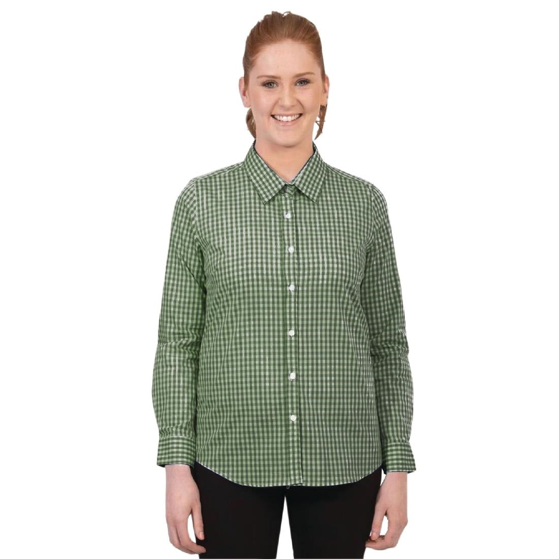 Urbanbar Teddy Women's Gingham Shirt Olive - Size XXL • PAS-FK721-XXL