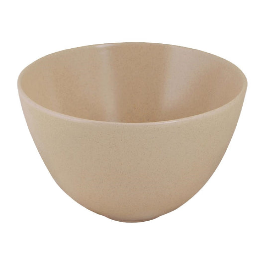Zuma Sand Deep Rice Bowls 113mm (6 Pack) (113(Ø)mm | 400ml | Vitrified Porcelain | Pack Quantity: 6) • PAS-FK853