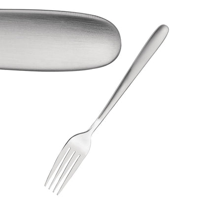 Tablekraft Café Table Fork - Satin Finish Stainless Steel 18/0 (12 Pack) (Pack of 12) • PAS-FK940