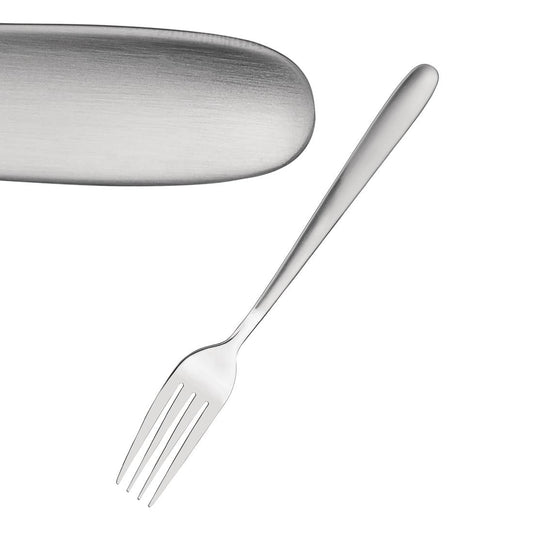 Tablekraft Café Table Fork - Satin Finish Stainless Steel 18/0 (12 Pack) • PAS-FK940