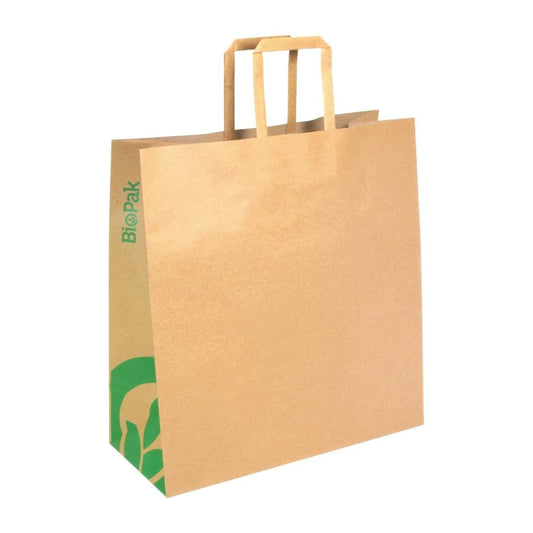 BioPak Kraft Paper Bags Medium (Pack of 200) • PAS-FK983