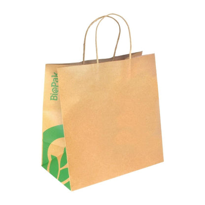 BioPak Kraft Paper Bags Large (Pack of 250) • PAS-FK984