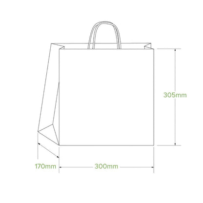 BioPak Kraft Paper Bags Large (Pack of 250) • PAS-FK984