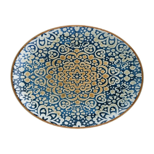 Bonna Alhambra Oval Coupe Platters 250 x 190mm (12 Pack) (250 x 190mm | Pack of 12) • PAS-FL006