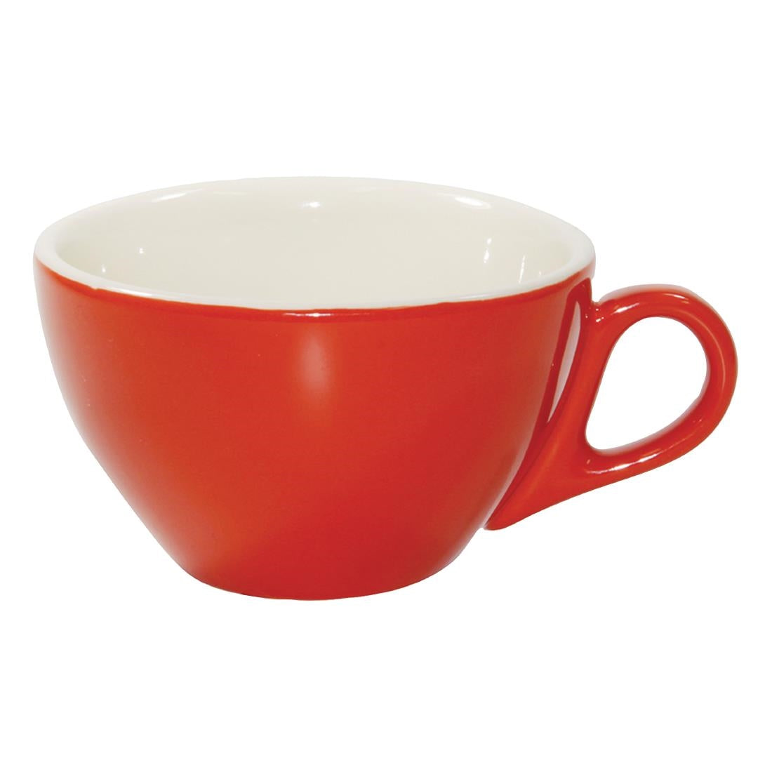 Brew Cappuccino Cups Chilli Red/White 220ml (6 Pack) • PAS-FL086