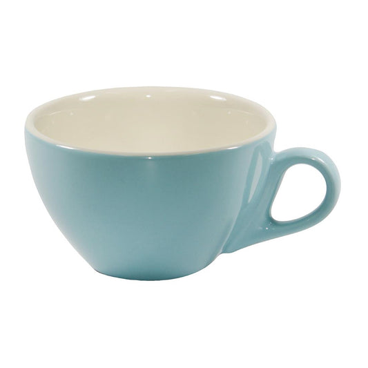 Brew Cappuccino Cups Maya Blue/White 220ml (6 Pack) • PAS-FL090