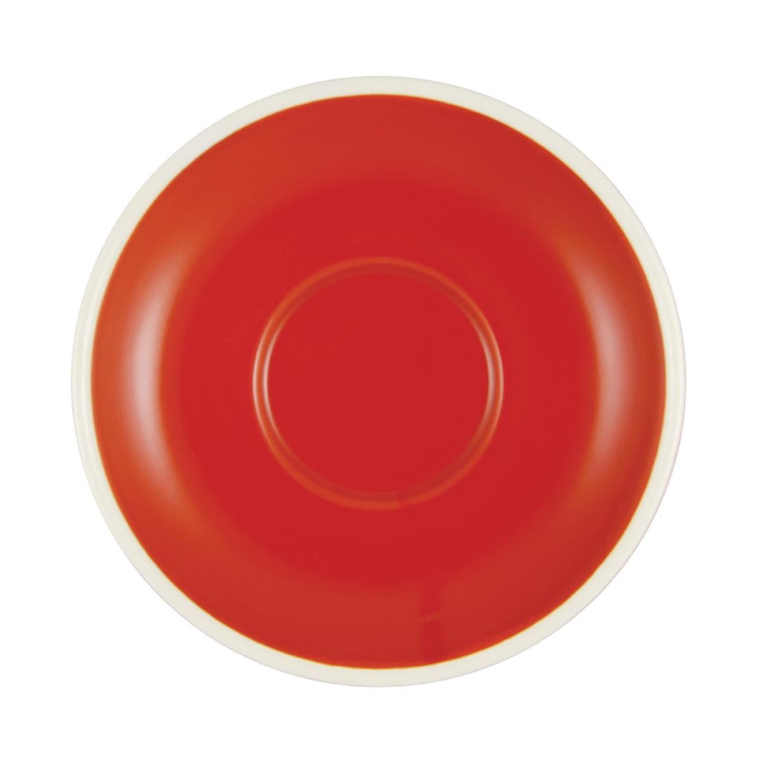 Brew Espresso Saucers Chilli Red/White 110mm (6 Pack) • PAS-FL139