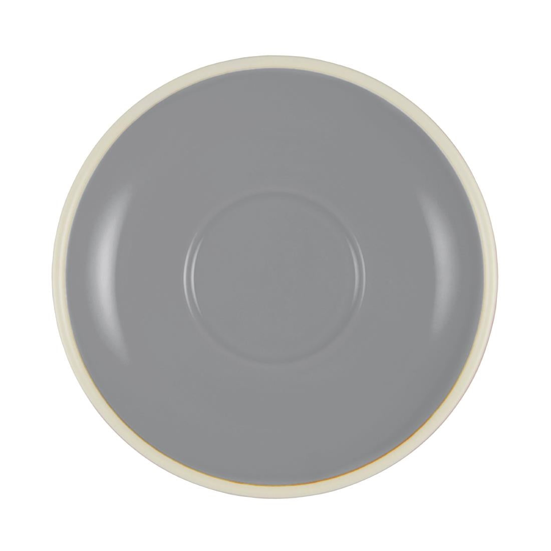 Brew Espresso Saucers French Grey/White 110mm (6 Pack) • PAS-FL140