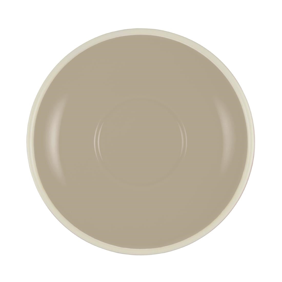 Brew Espresso Saucers Harvest/White 110mm (6 Pack) (Pack of 6) • PAS-FL141