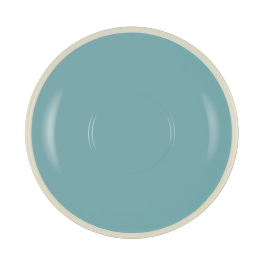 Brew Espresso Saucers Maya Blue/White 110mm (6 Pack) • PAS-FL142
