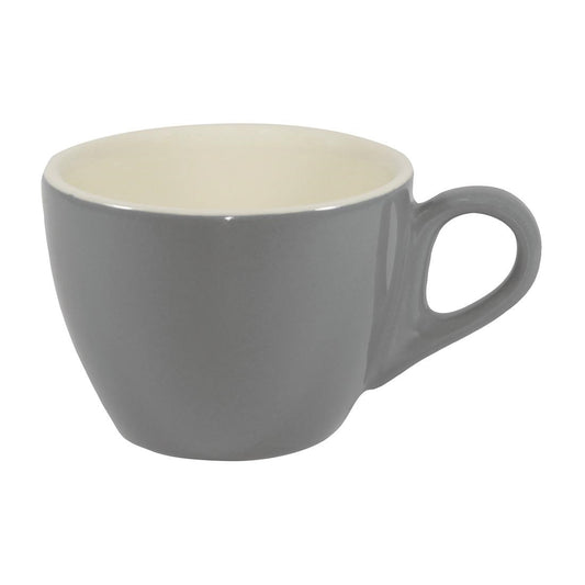 Brew Flat White Cups French Grey/White 220ml (6 Pack) • PAS-FL155
