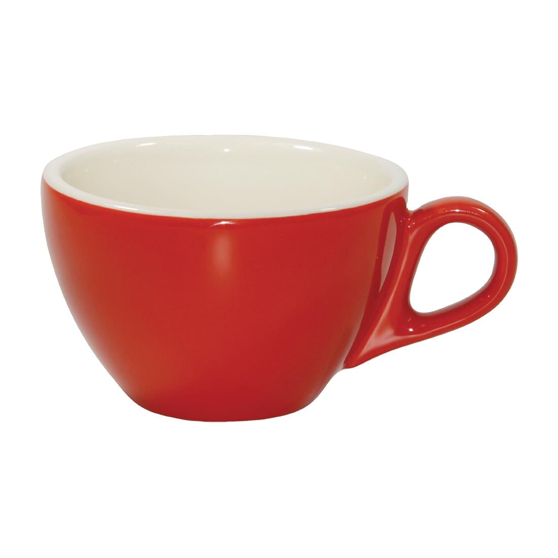 Brew Latte Cups Chilli Red/White 280ml (6 Pack) • PAS-FL189