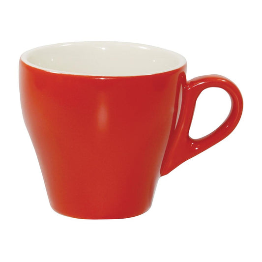 Brew Long Black Coffee Cups Chilli Red/White 180ml (6 Pack) • PAS-FL200