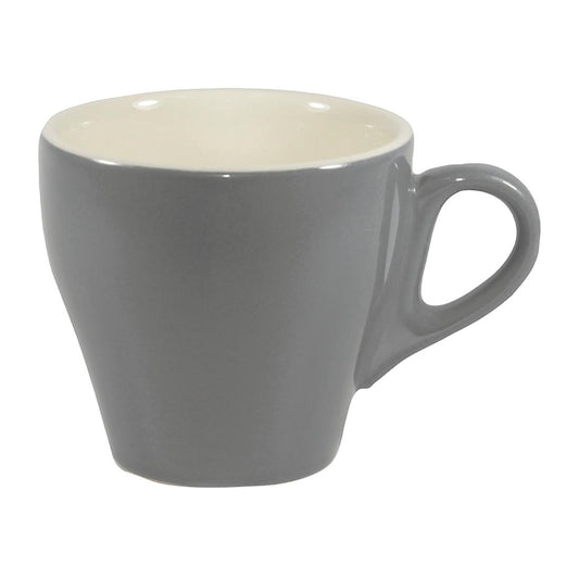 Brew Long Black Coffee Cups French Grey/White 180ml (6 Pack) • PAS-FL202
