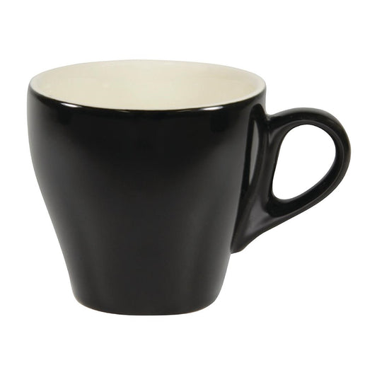 Brew Long Black Coffee Cups Onyx/White 180ml (6 Pack) • PAS-FL210