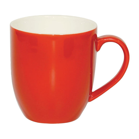 Brew Coffee Mugs Chilli Red/White 380ml (6 Pack) • PAS-FL226