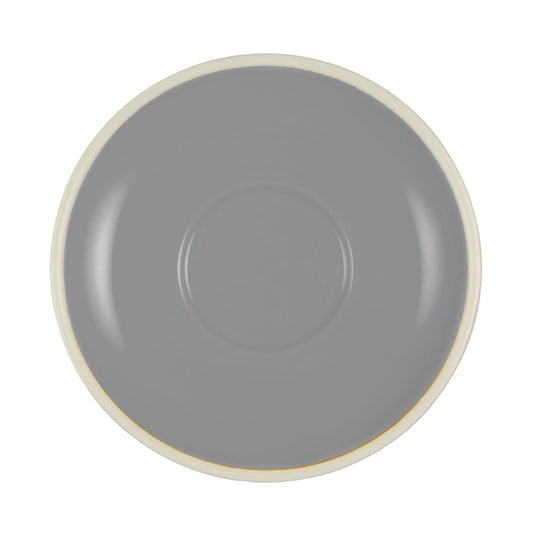 Brew Latte Cup/Mug Saucers French Grey/White 140mm (6 Pack) • PAS-FL246