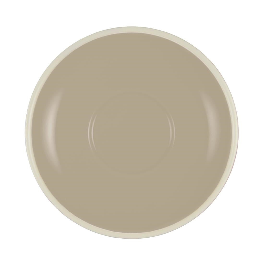 Brew Long Black/Flat White Saucers Harvest/White Matt 140mm (6 Pack) (Pack of 6) • PAS-FL247