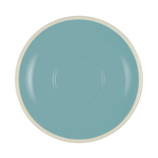 Brew Latte Cup/Mug Saucers Maya Blue/White 140mm (6 Pack) • PAS-FL252