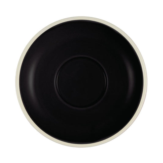 Brew Latte Cup/Mug Saucers Onyx/White 140mm (6 Pack) • PAS-FL255